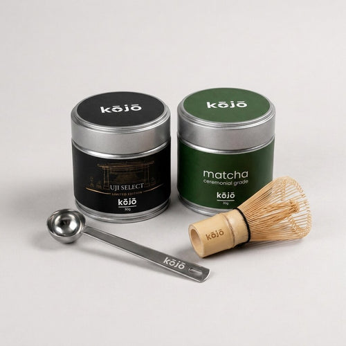 kōjō Matcha Probierpaket – 30g Uji Select und 30g Miyazaki Ceremonial Grade Matcha im Vergleich