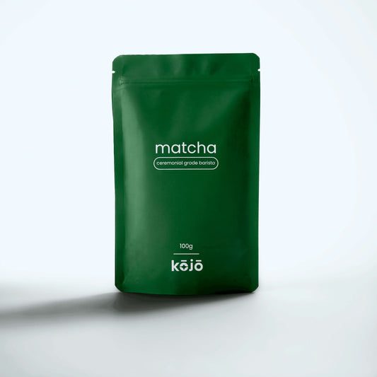 Kōjō Barista Matcha 100g Verpackung – Cultivar Blend 1. Ernte aus Aichi Japan