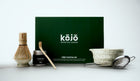 Matcha Zubehör Set komplett – handgefertigter Chasen, Besenhalter und Matcha Schüssel
